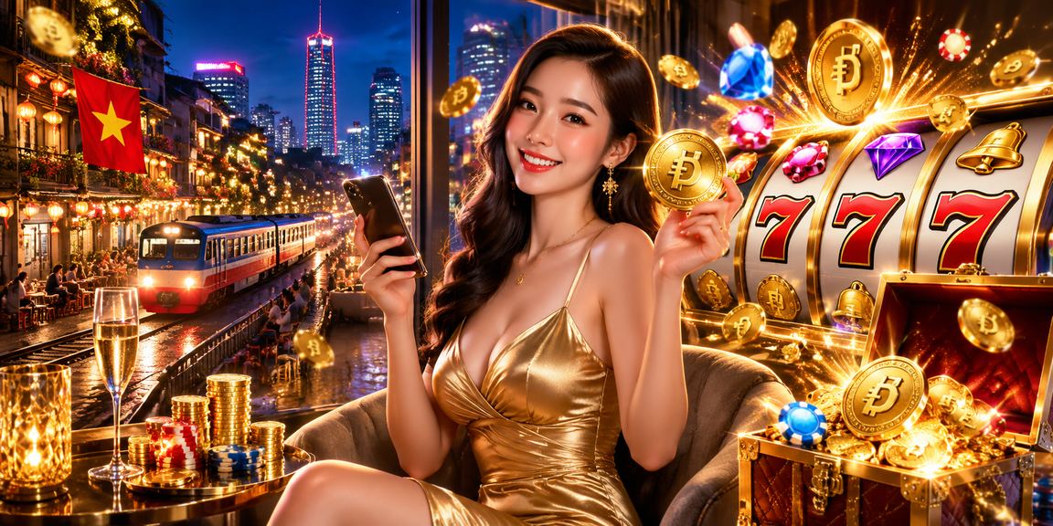 Người dùng Hà Nội trải nghiệm trò chơi slot trên điện thoại trong không gian hiện đại