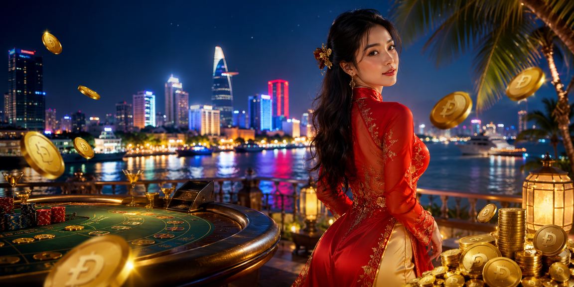 Người chơi Thành phố Hồ Chí Minh trong trang phục áo dài thưởng thức baccarat trực tuyến