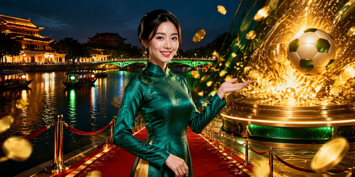 Người phụ nữ mặc áo dài Huế sử dụng điện thoại để tham gia giải trí trực tuyến